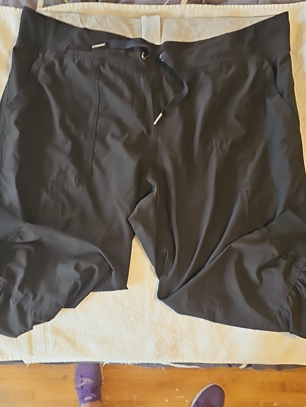 Calvin Klein Black Capris with Drawstring Waist